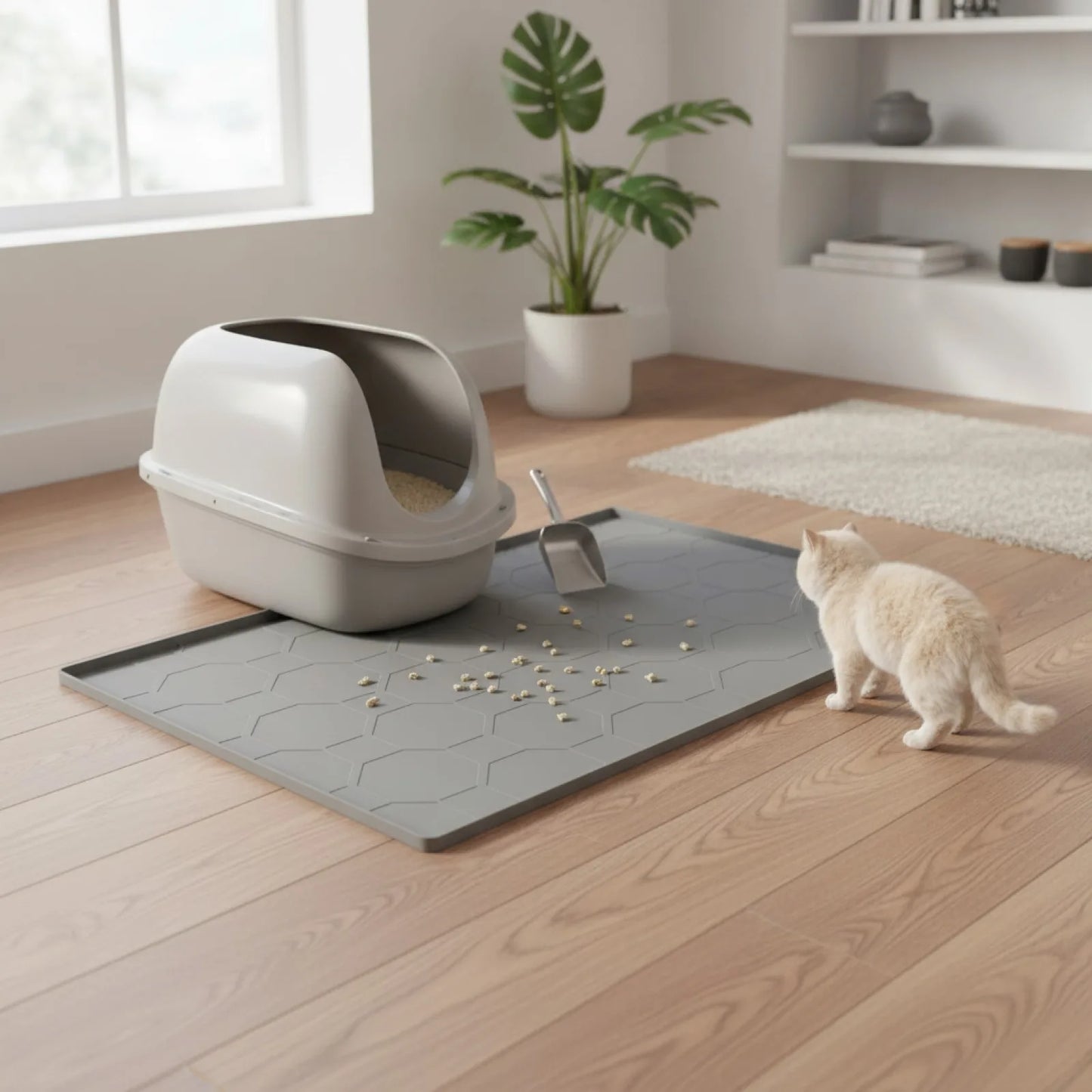 Tapis Litière Chat Silicone Anti-Salissures