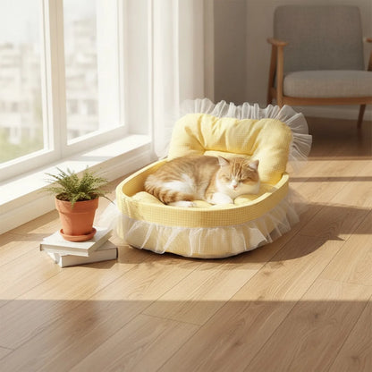 Lit Princesse Peluche pour Chat et Petit Chien