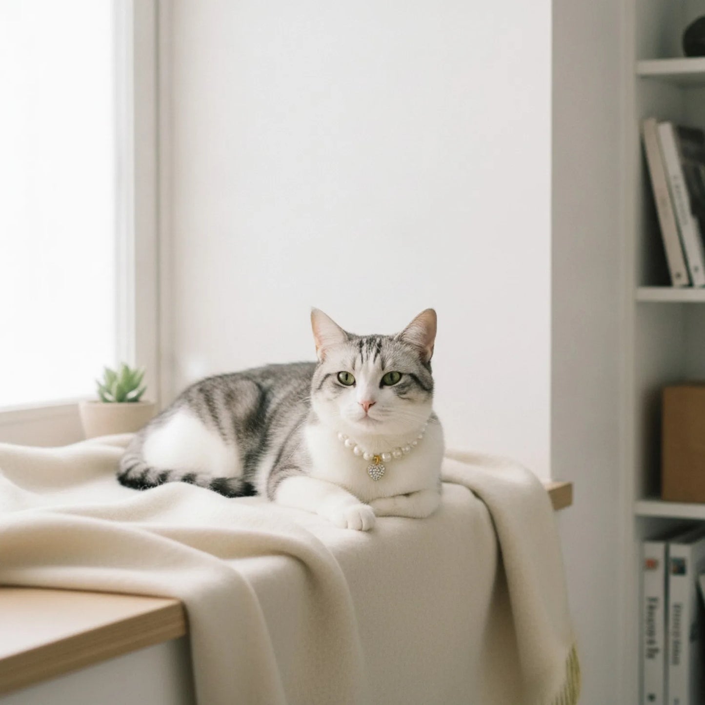Collier Perlé & Strass pour Chat et Petit Chien