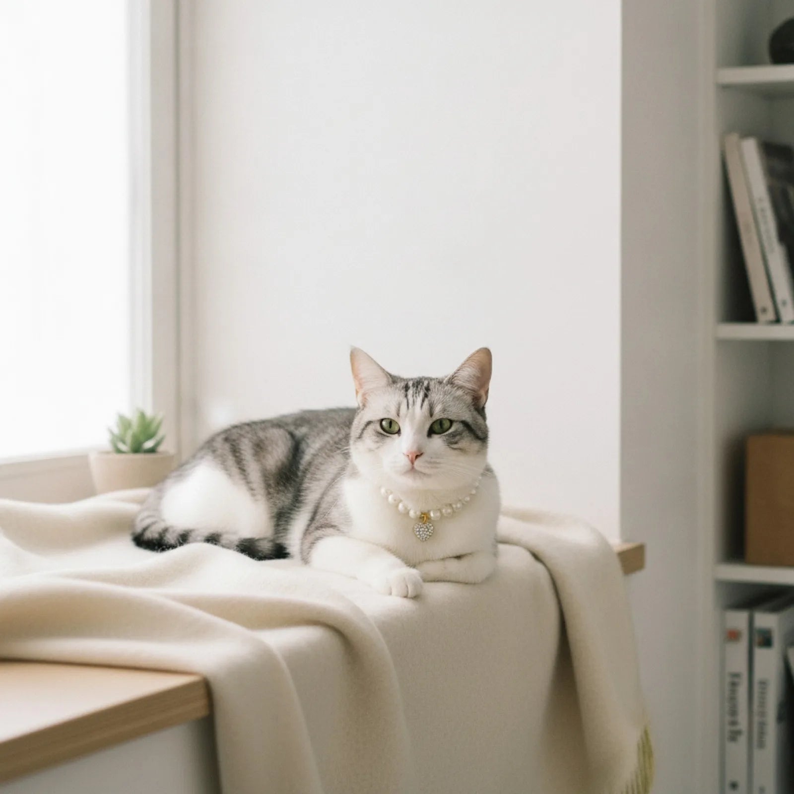 Collier Perlé & Strass pour Chat et Petit Chien