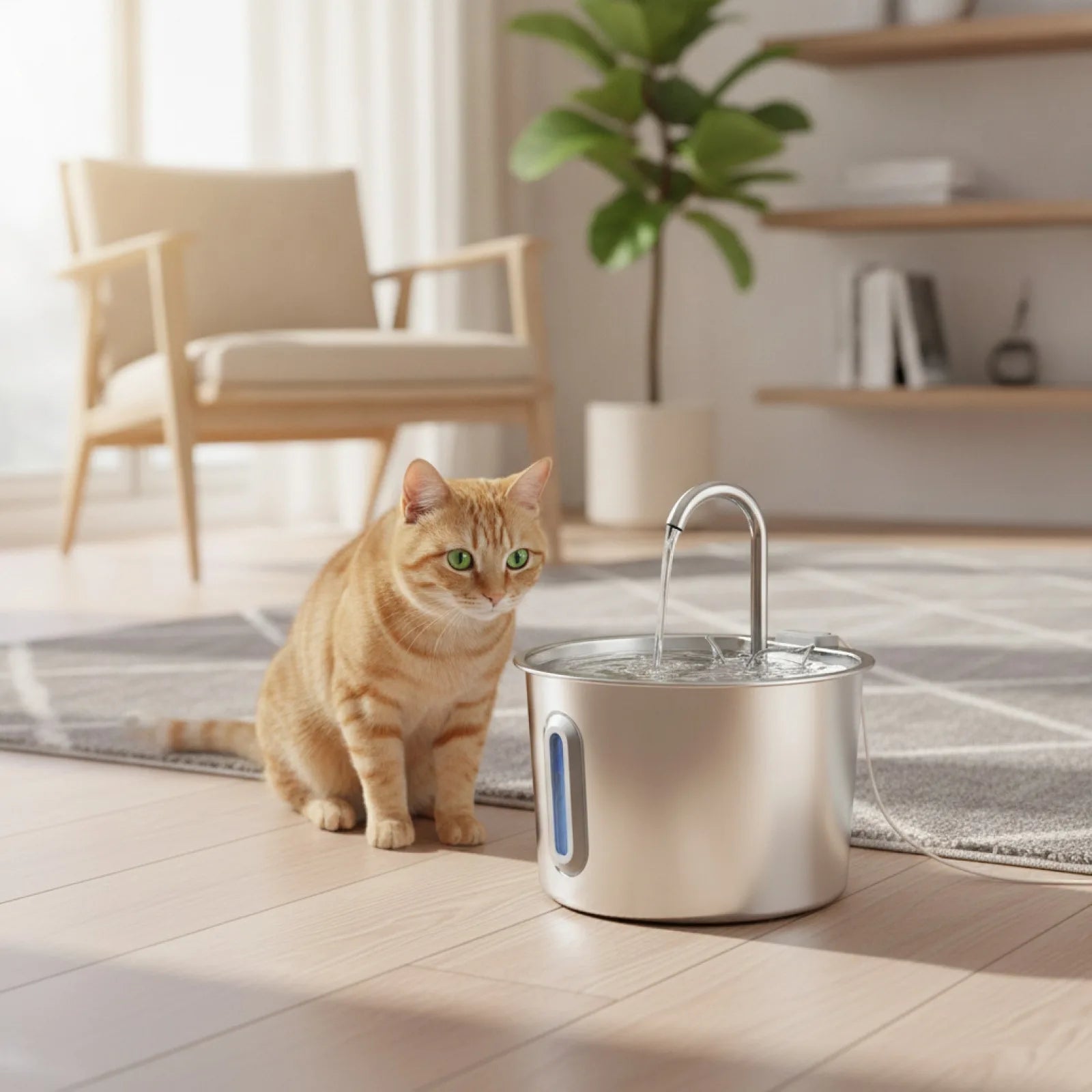 Fontaine à Eau Chat & Chien Inox 2.2L