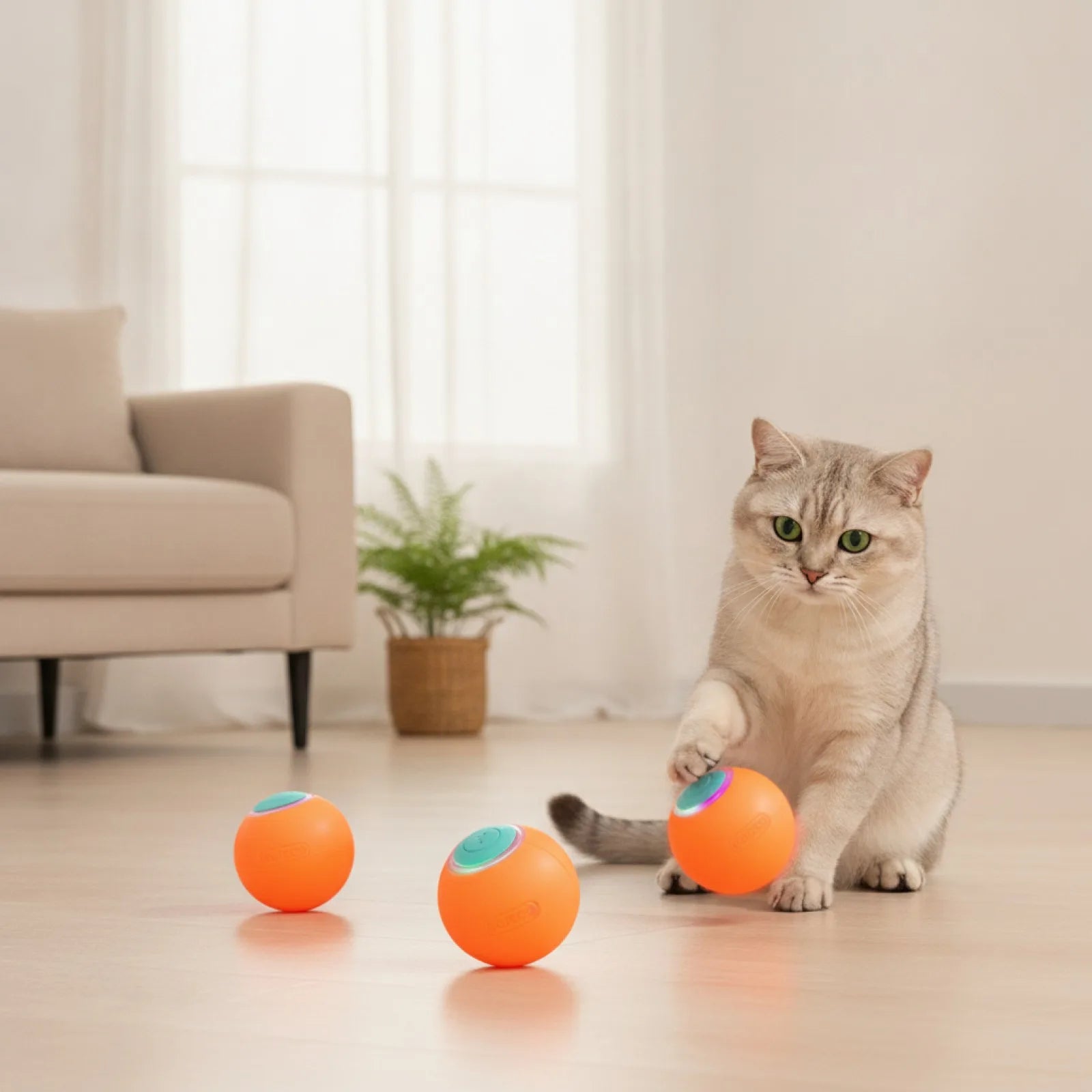 Balle Jouet Interactif Rojeco pour Chat