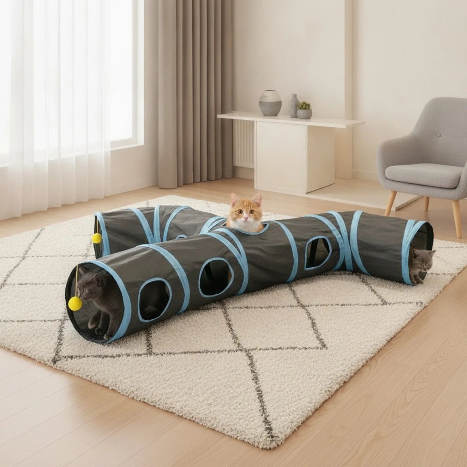 Tunnel Dragon pour Chat - Jeu et Exploration