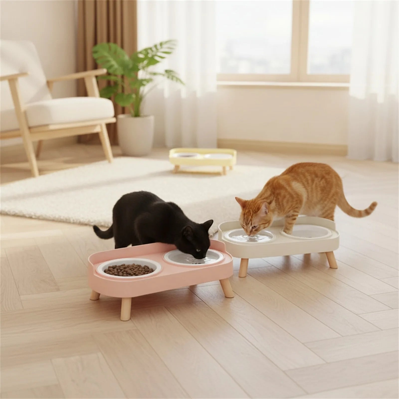 Gamelle Double Réglable Céramique pour Chat & Chien