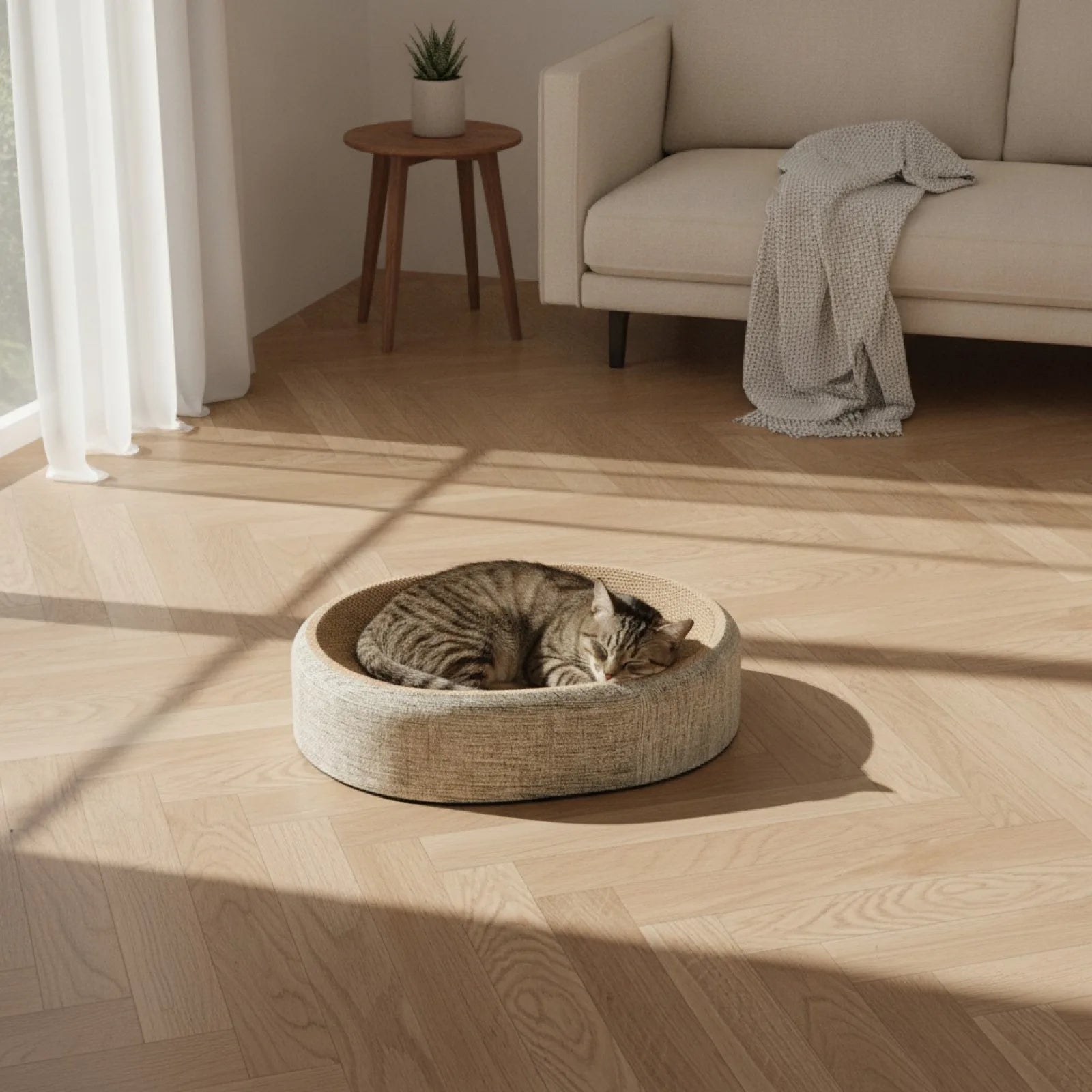 Griffoir Ovale Sisal Multifonction pour Chat