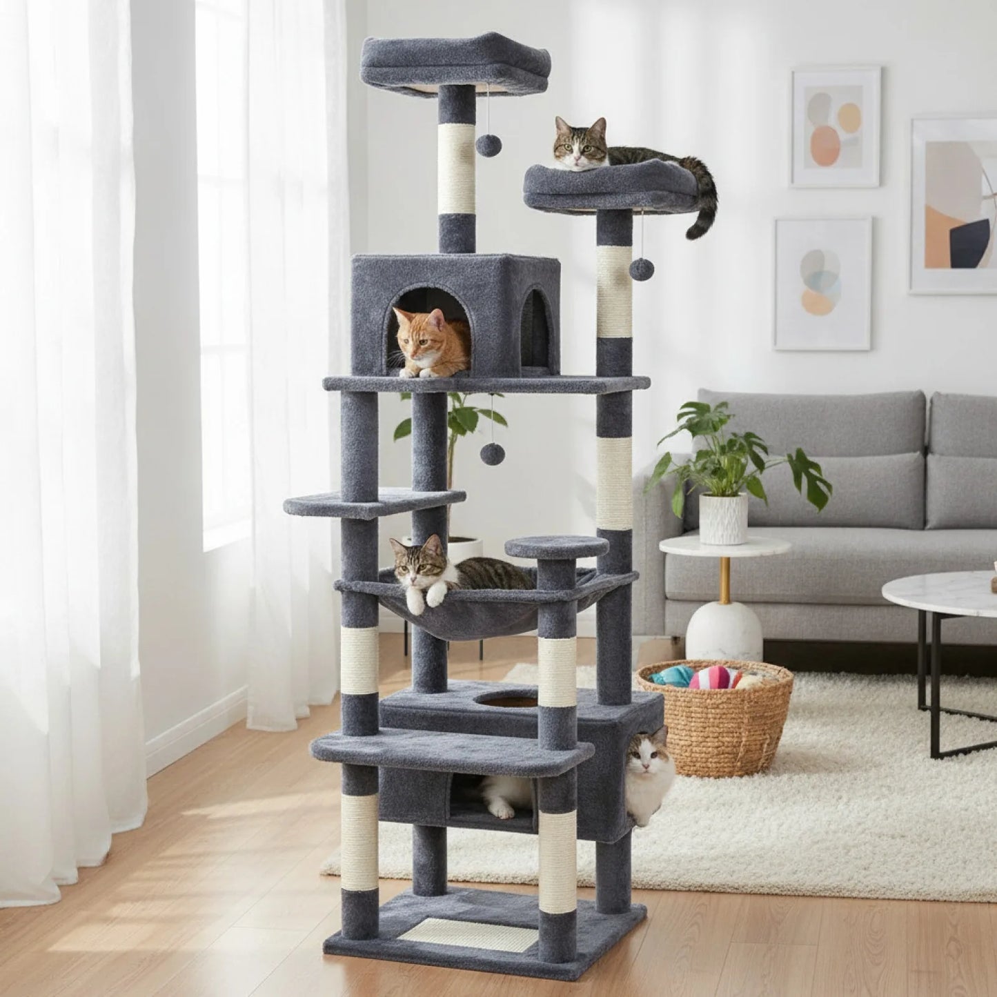 Arbre à Chat PAWZ Road Grand Modèle pour Plusieurs Chats