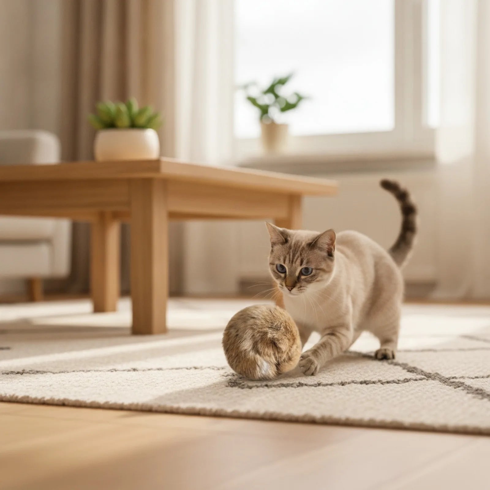 Balle Jouet Chat Fausse Fourrure Herbe à Chat