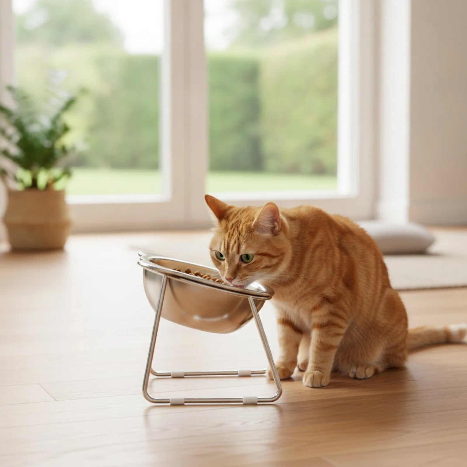 Gamelle surélevée inclinée pour chat