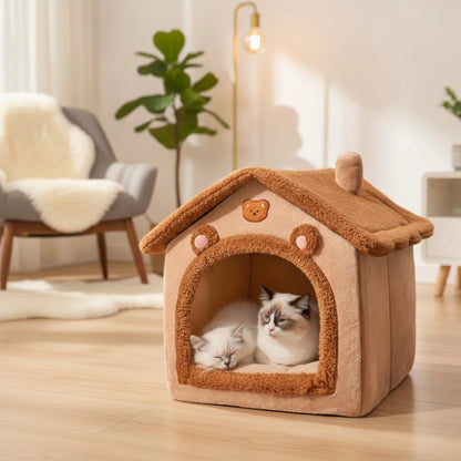 Lit Ours Douillet pour Chat et Petit Chien