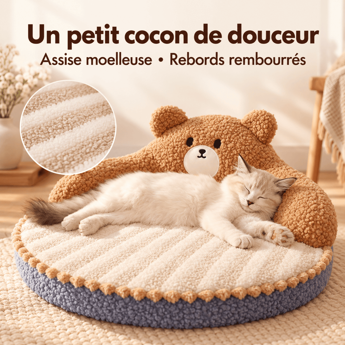Coussin Chat Cocon Duo