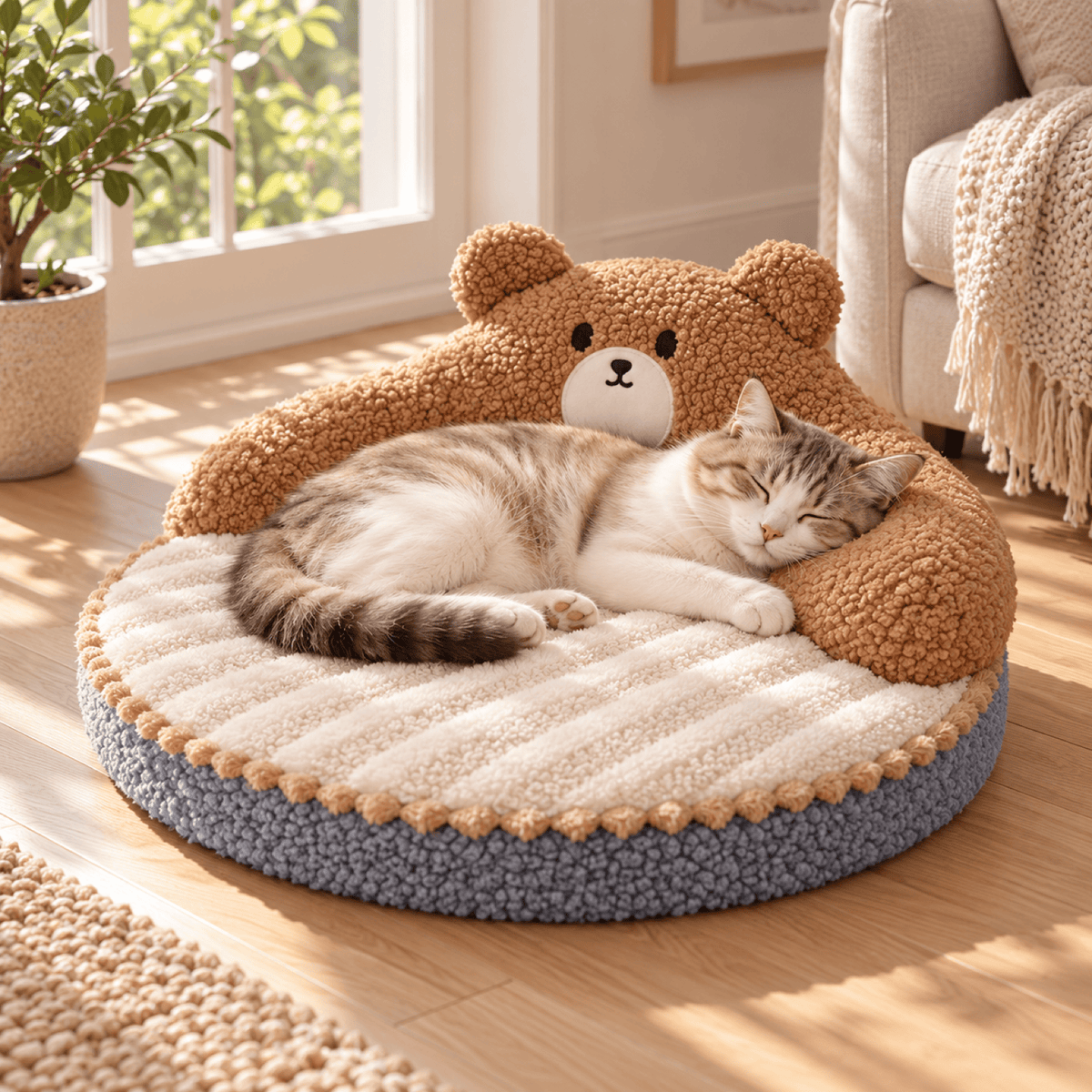 Coussin Chat Cocon Duo