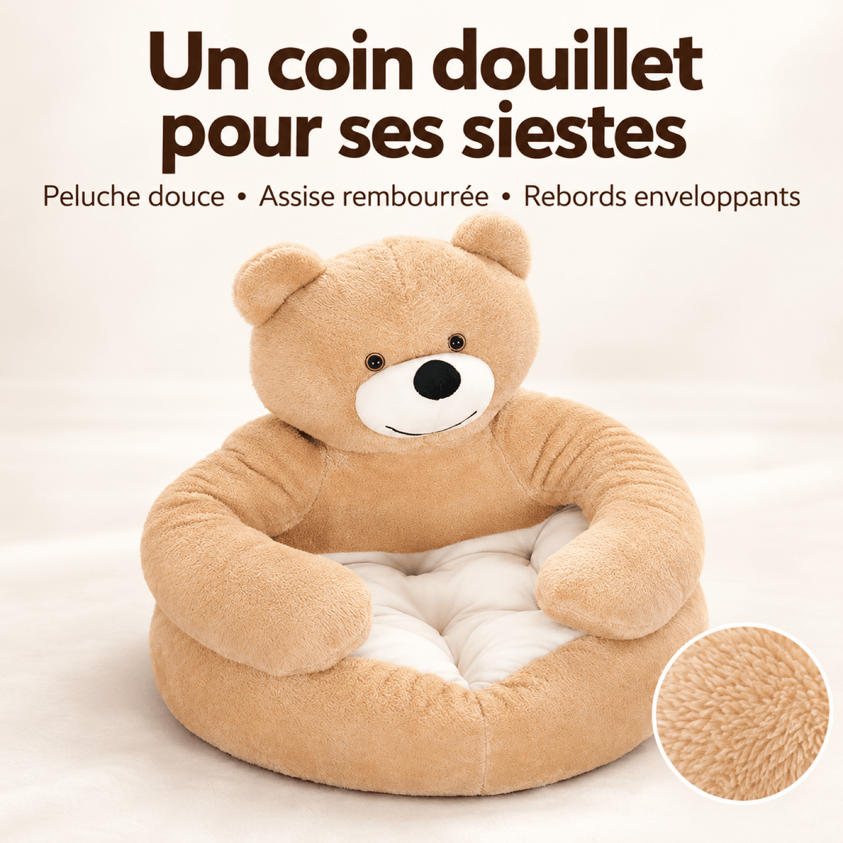Coussin chat — Ourson Câlin