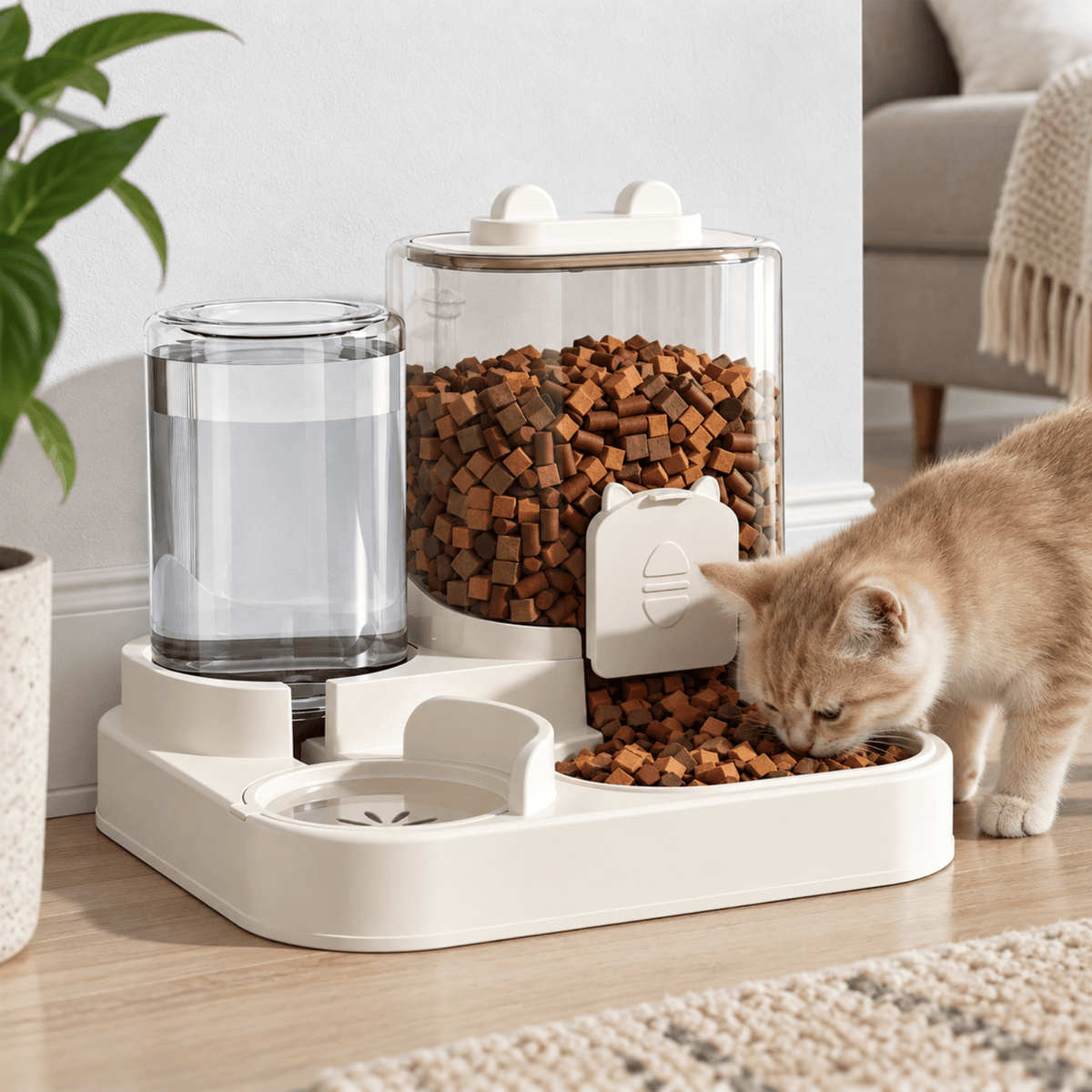 Distributeur 2-en-1 Croquettes & Eau