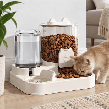 Distributeur 2-en-1 Croquettes & Eau