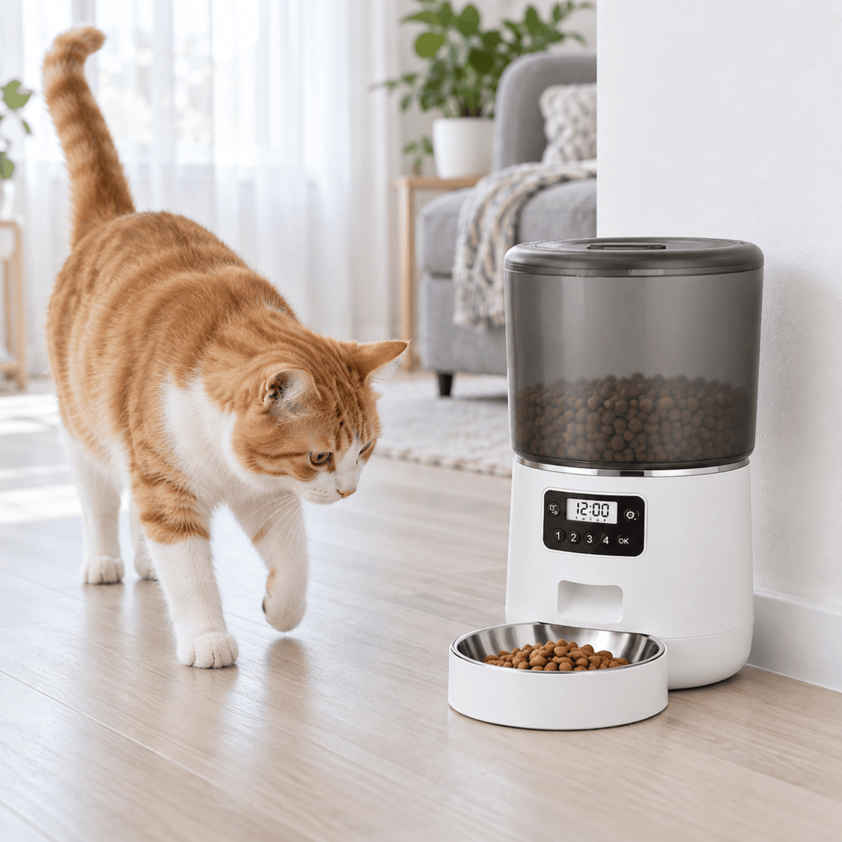 Distributeur de croquettes Chat Micro 4 L Automatique