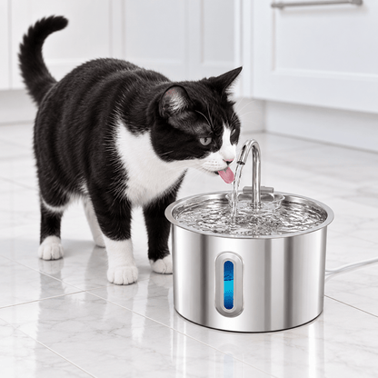 Fontaine à Eau Chat Inox 2.2L