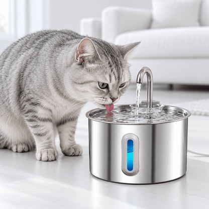 Fontaine à Eau Chat Inox 2.2L