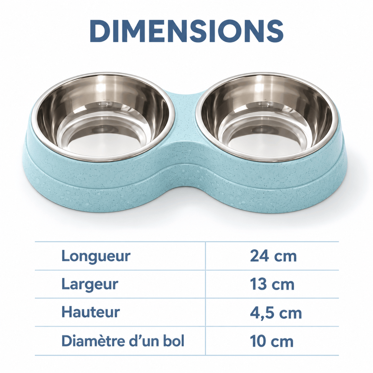 Gamelle Chat Double Inox – DuoRepas