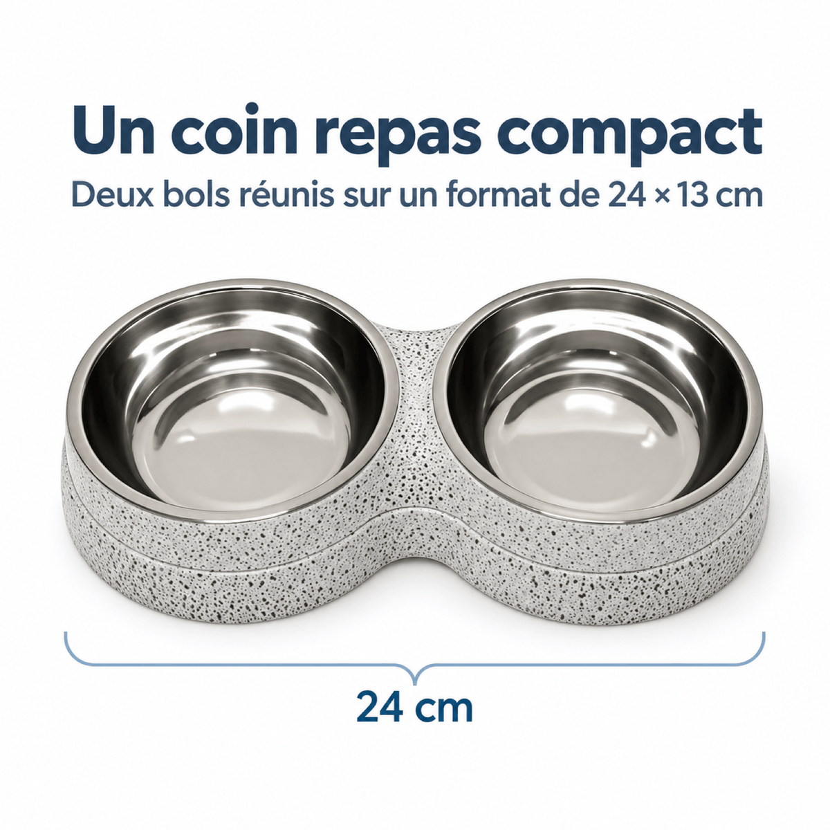 Gamelle Chat Double Inox – DuoRepas