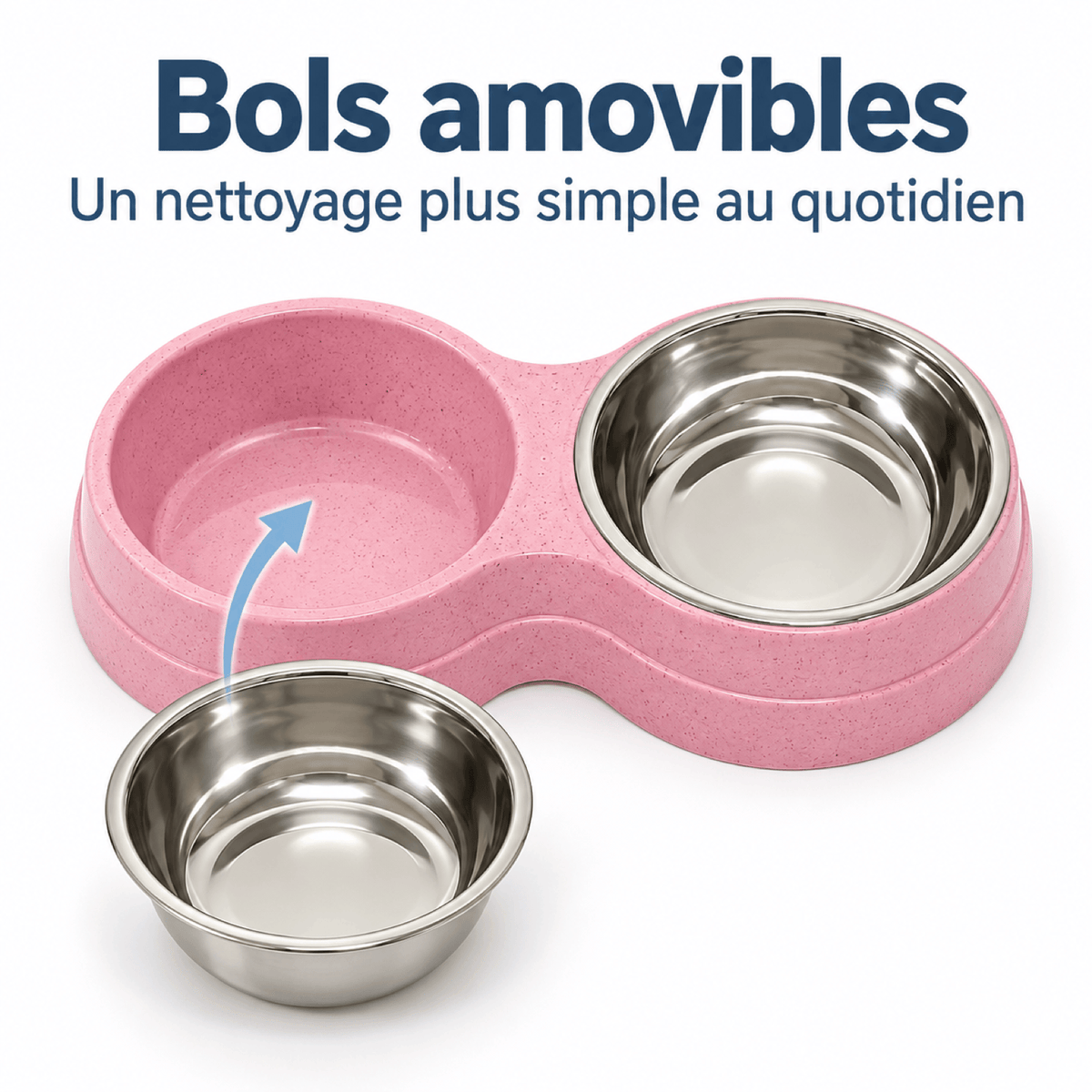 Gamelle Chat Double Inox – DuoRepas