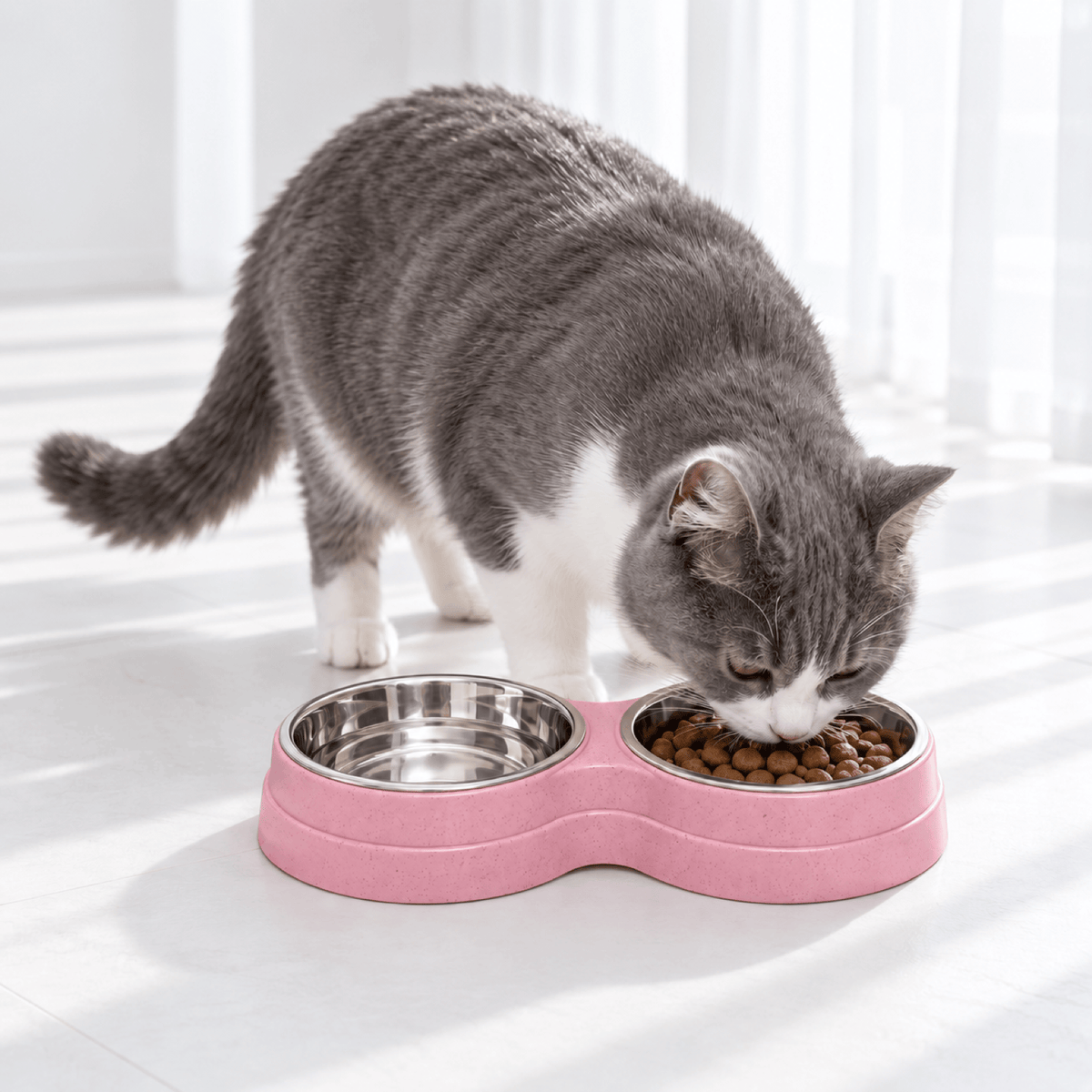 Gamelle Chat Double Inox – DuoRepas