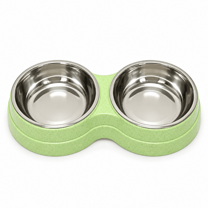 Gamelle Chat Double Inox – DuoRepas