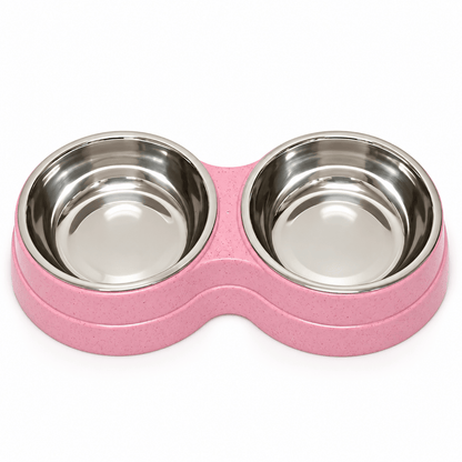 Gamelle Chat Double Inox – DuoRepas
