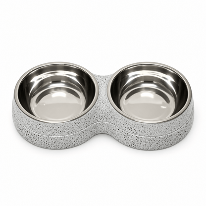 Gamelle Chat Double Inox – DuoRepas