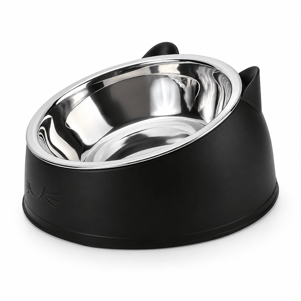 Gamelle chat surélevée en inox – Miaou Confort