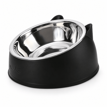 Gamelle chat surélevée en inox – Miaou Confort