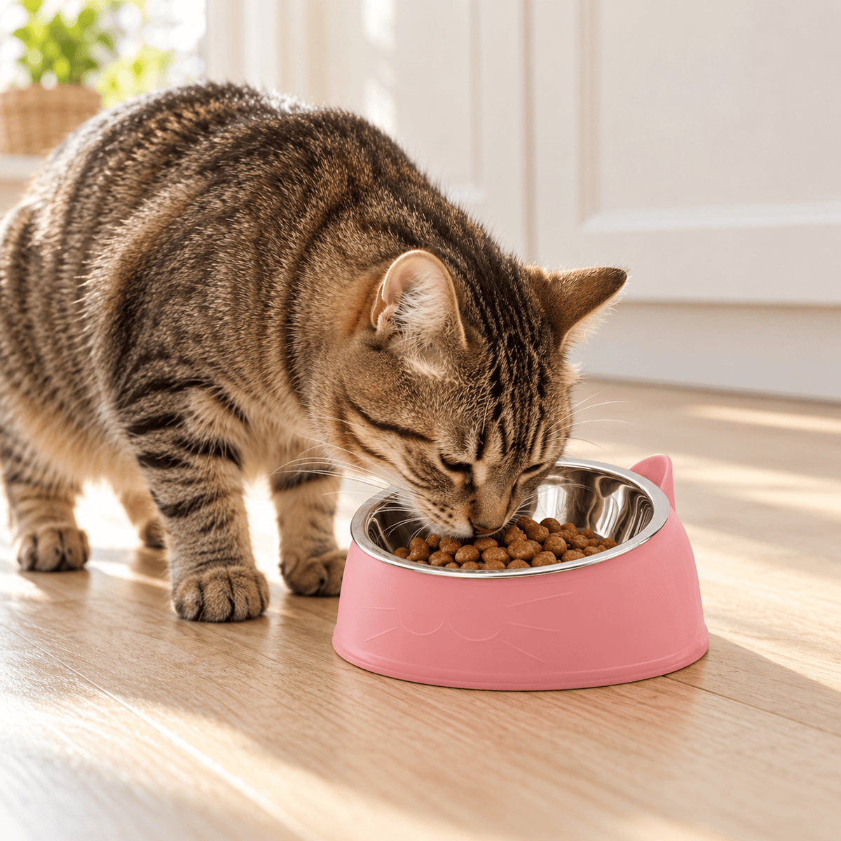 Gamelle chat surélevée en inox – Miaou Confort