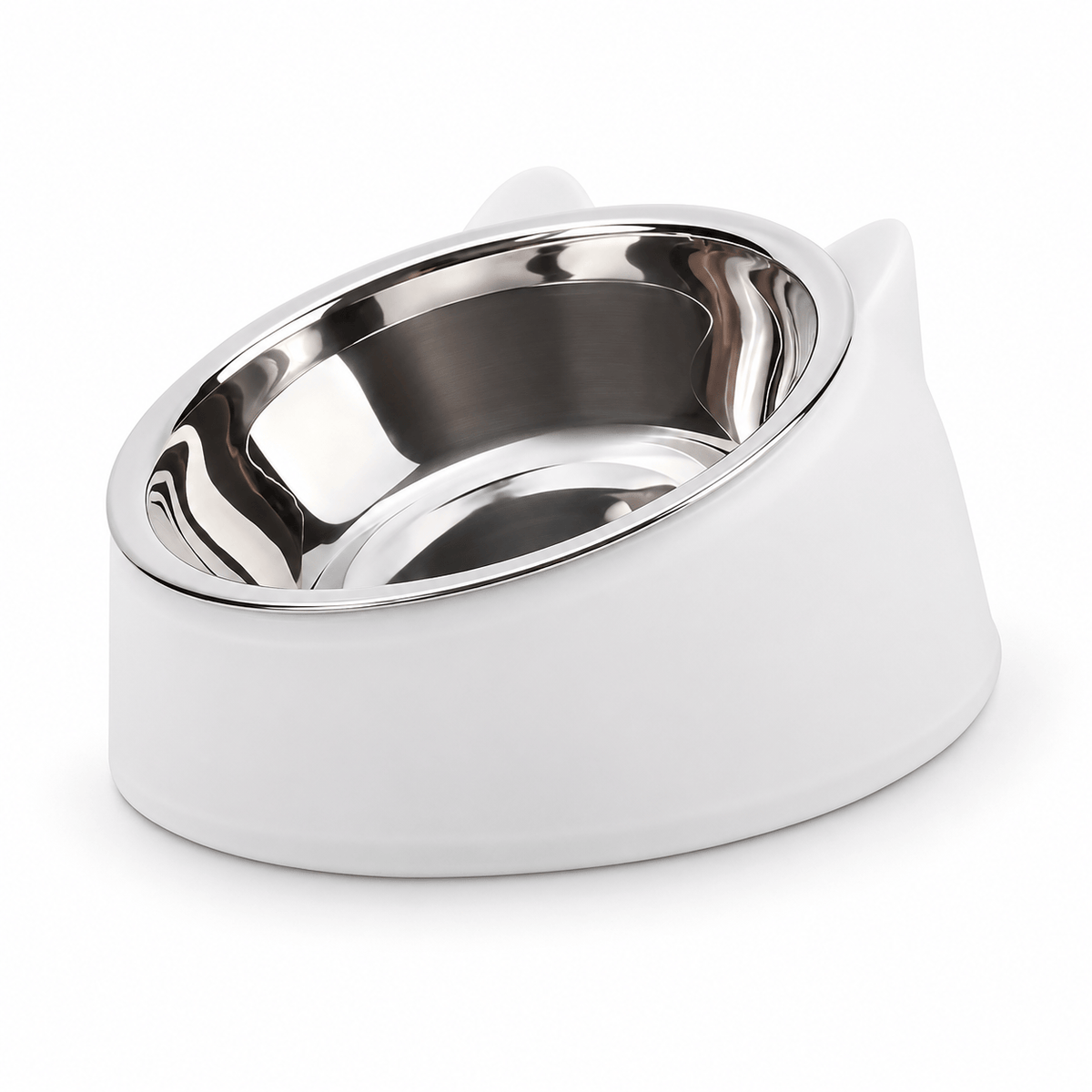 Gamelle chat surélevée en inox – Miaou Confort