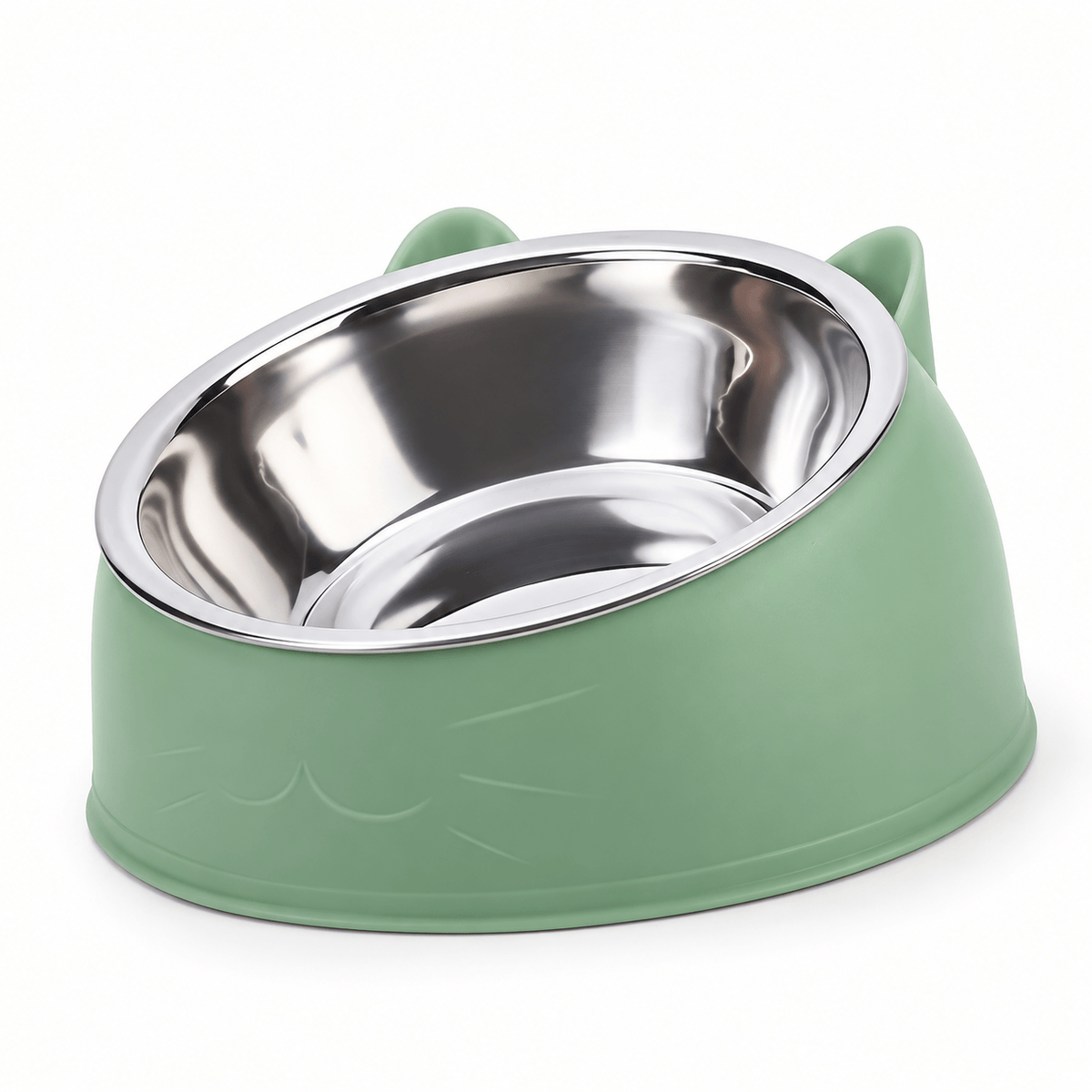 Gamelle chat surélevée en inox – Miaou Confort