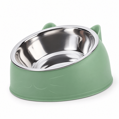 Gamelle chat surélevée en inox – Miaou Confort