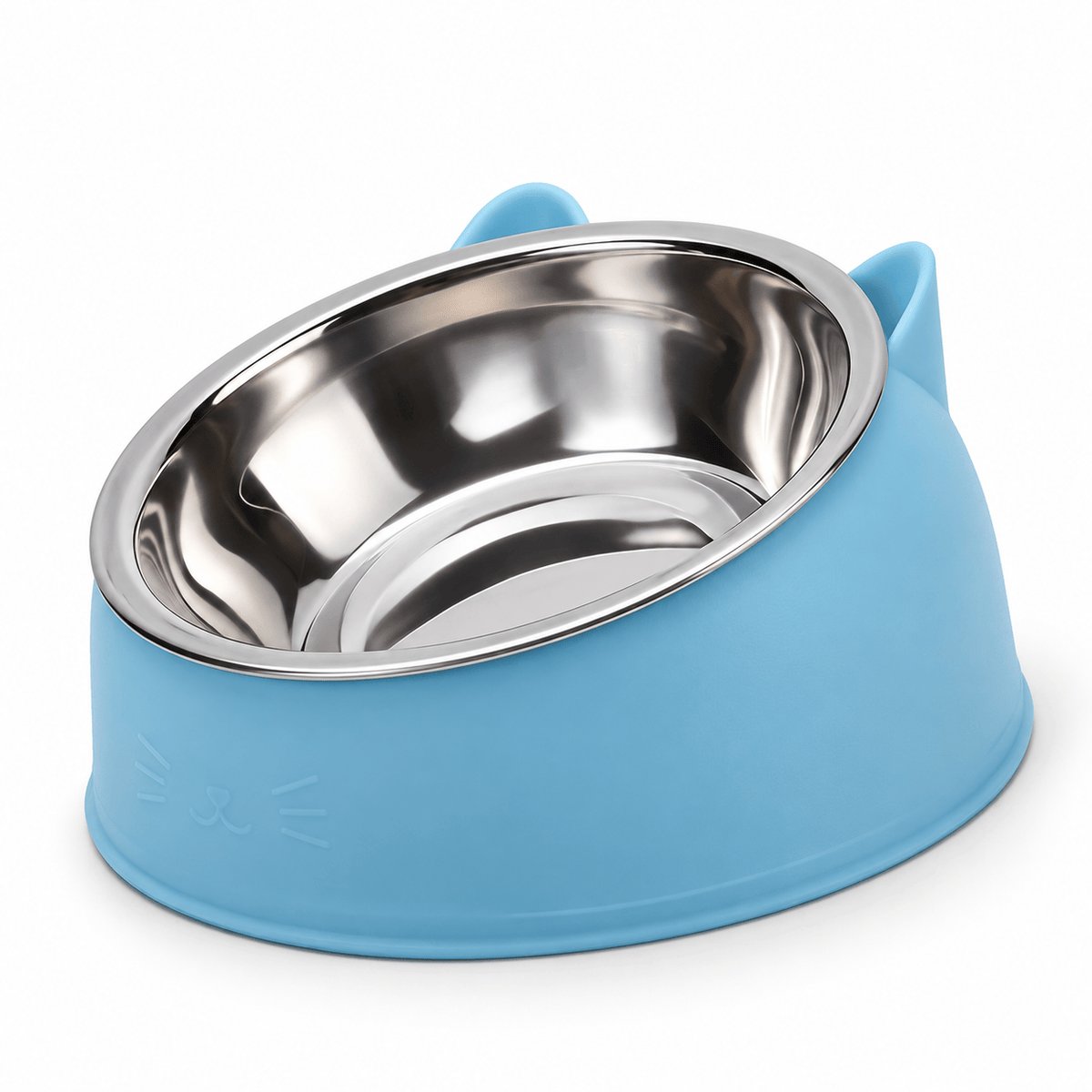 Gamelle chat surélevée en inox – Miaou Confort