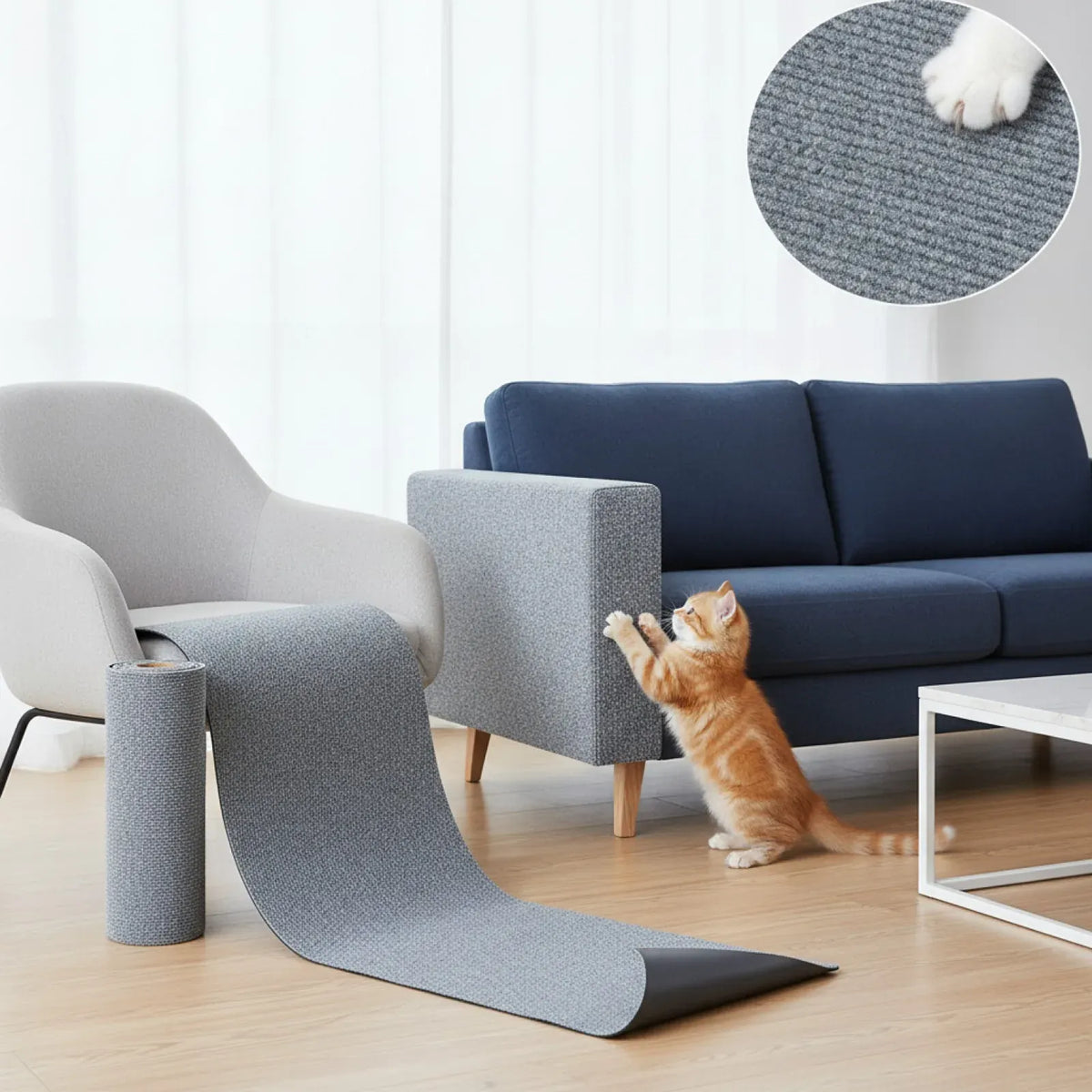 Griffoir Chat Tapis Anti-Griffes