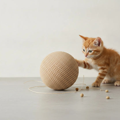 Balle Griffoir Sisal Chat : Jeu & Soin Dentaire