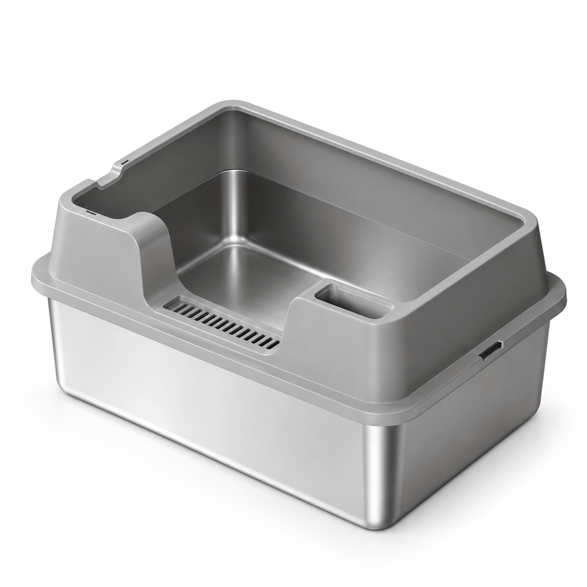 Litière Chat Fermée Inox Anti-Odeur & Anti-Projection
