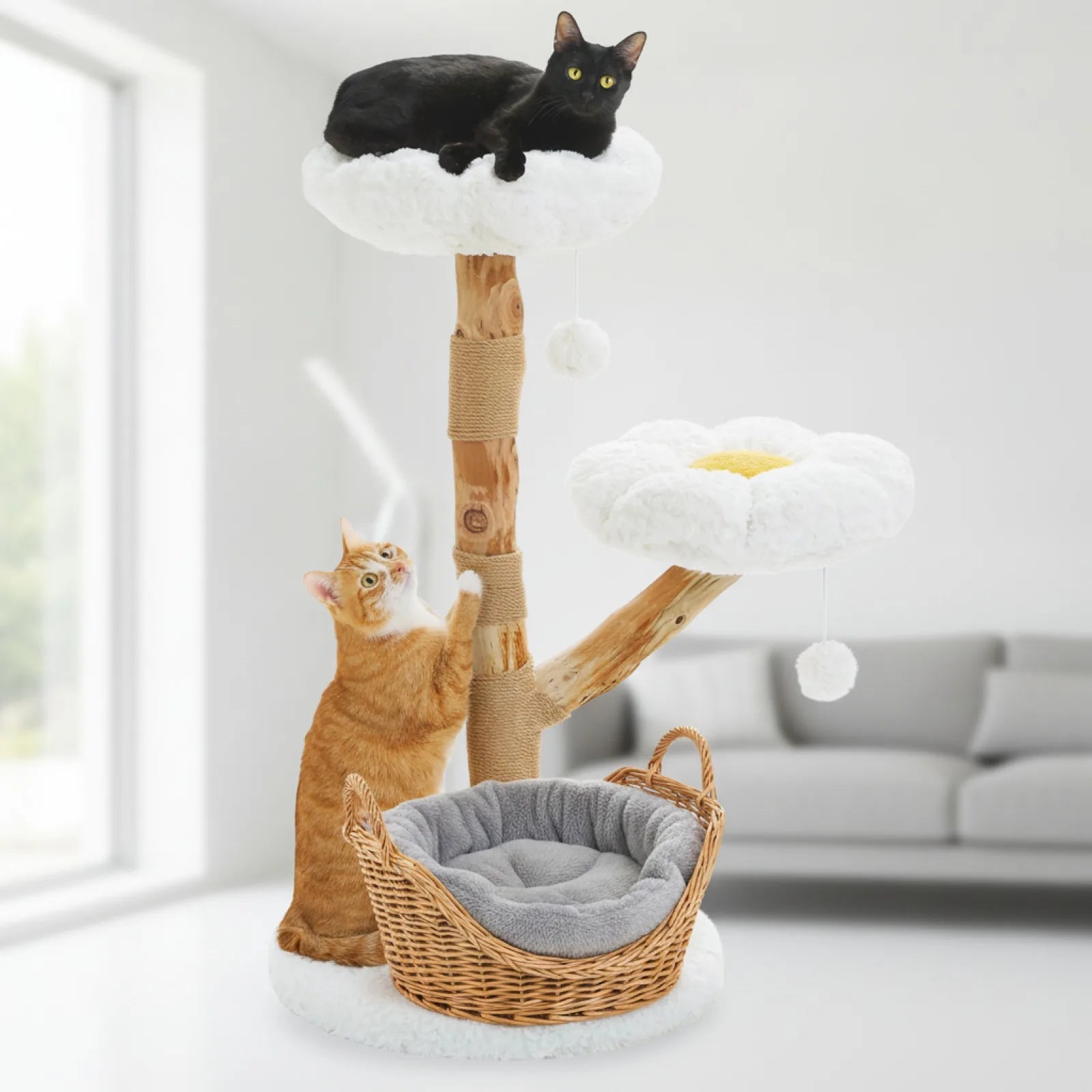 Arbre à Chat PAWZ Road Design Moderne Rotin Bois