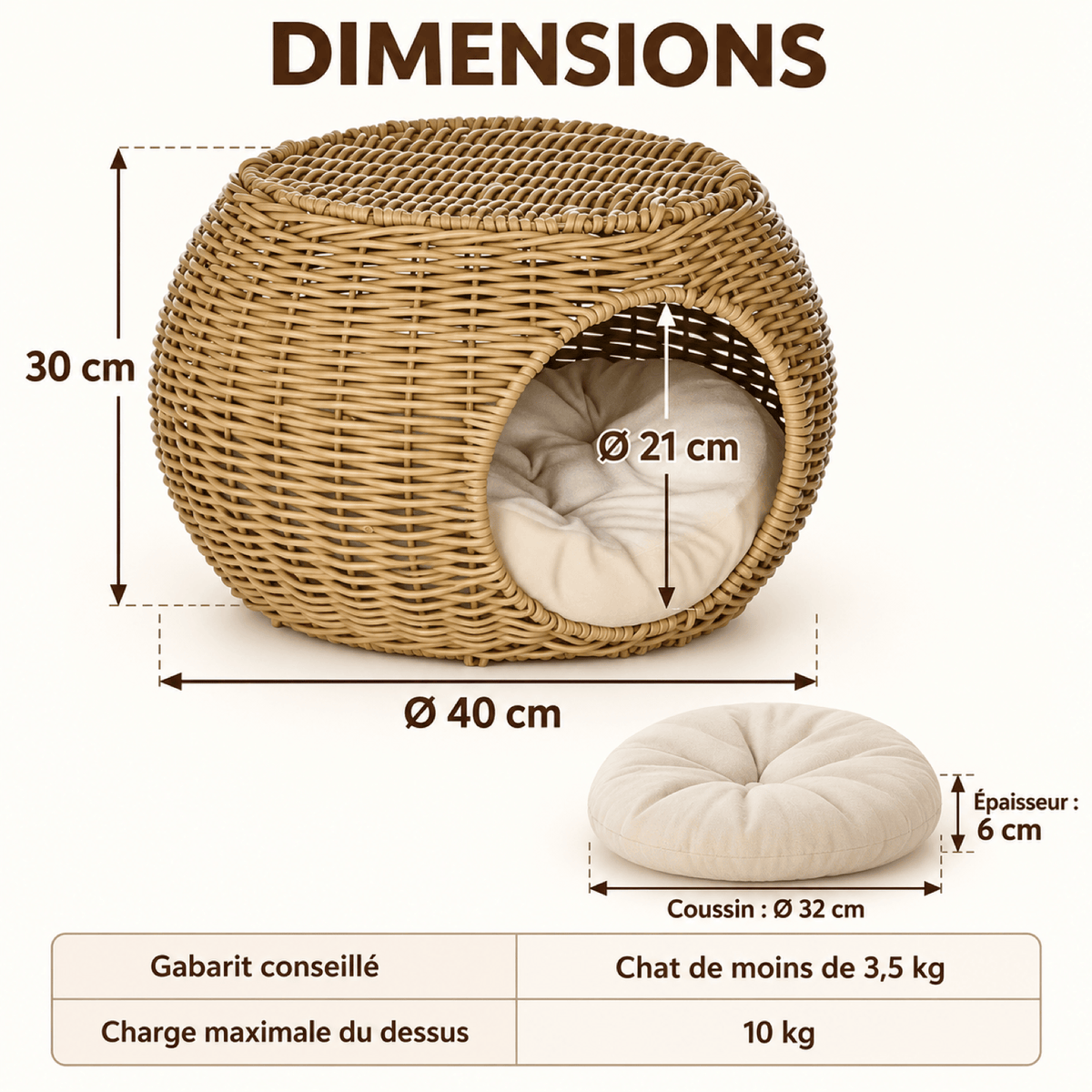Panier Chat Double Niveau – DuoCocon