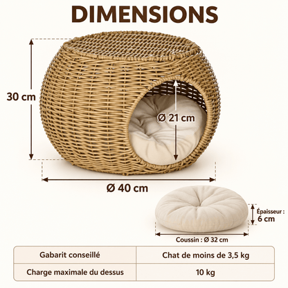 Panier Chat Double Niveau – DuoCocon