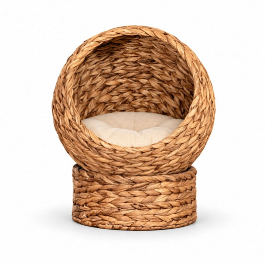 Panier Chat Rond en rotin
