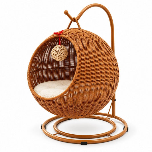 Panier Chat Suspendue en rotin