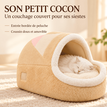 Panier Niche pour Chat – Cocon Crème