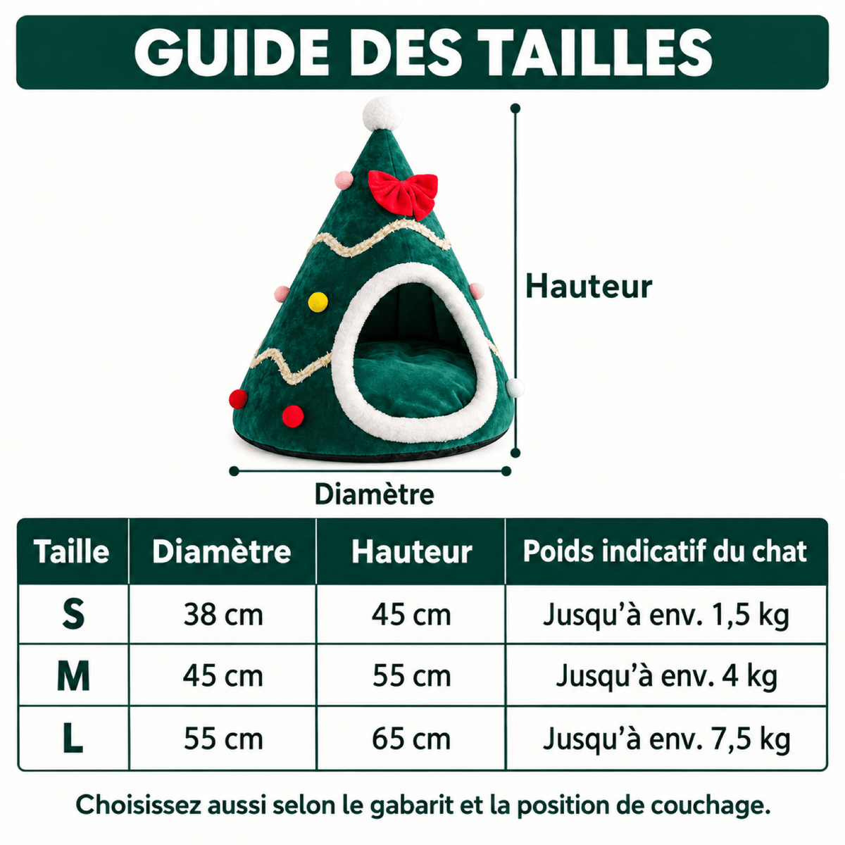 Panier Niche pour Chat – Sapin Cocon