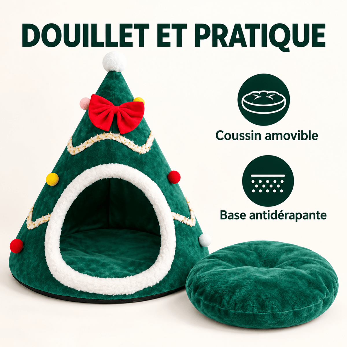Panier Niche pour Chat – Sapin Cocon
