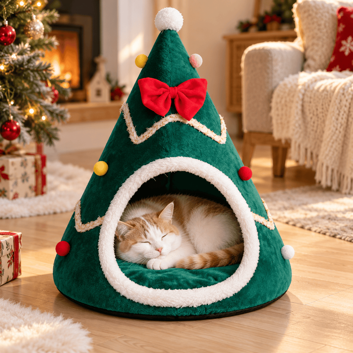Panier Niche pour Chat – Sapin Cocon