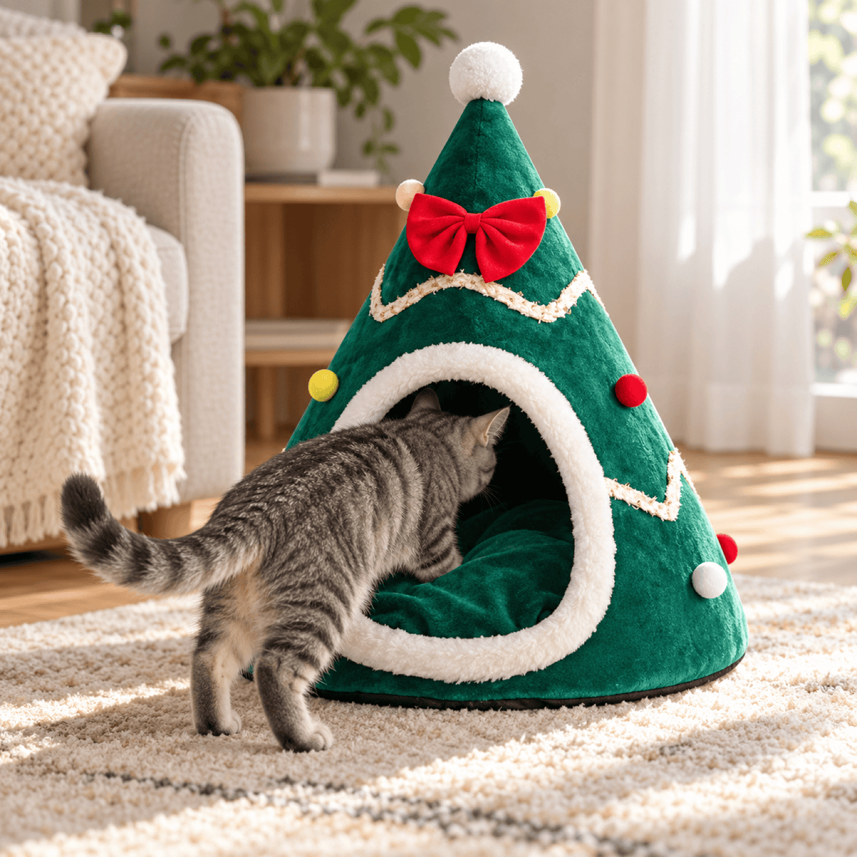 Panier Niche pour Chat – Sapin Cocon