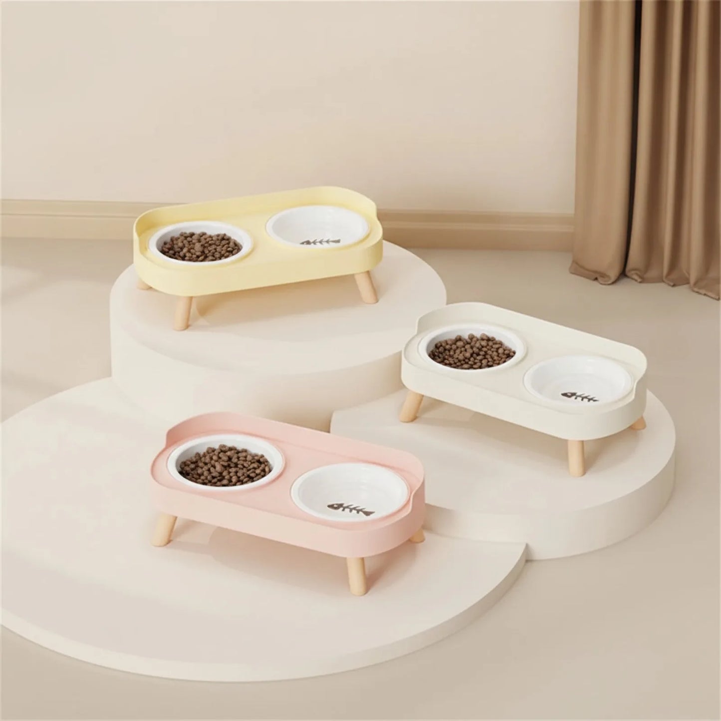 Gamelle Double Réglable Céramique pour Chat & Chien