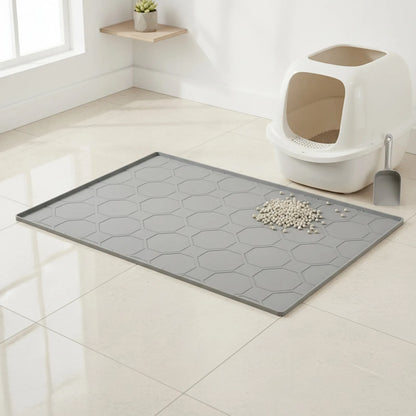 Tapis Litière Chat Silicone Anti-Salissures